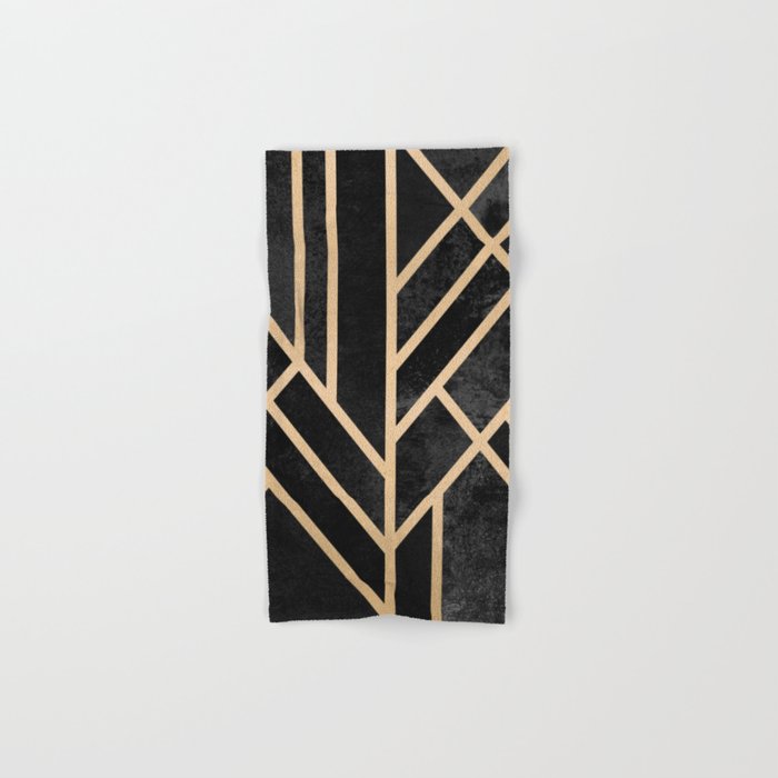 Art Deco Black Bath Towel Gallery Image 1