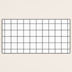 Grid Pattern Stripes Lines Black and White Minimalist Geometric Stripe Line Drawing Desk Mat Gallery Image 3