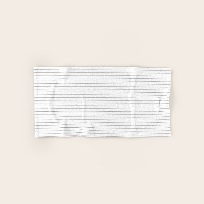 White And Black Pinstripe Line Stripe Minimalist Stripes Lines Drawing Bath Towel Gallery Image 1