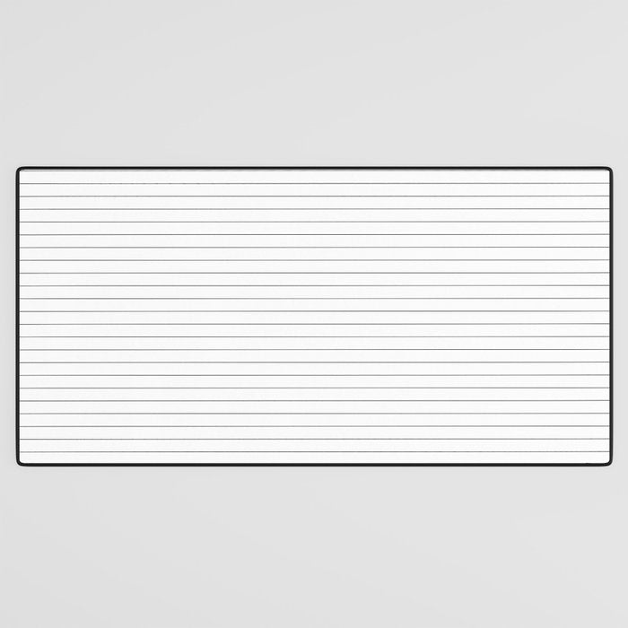 White And Black Pinstripe Line Stripe Minimalist Stripes Lines Drawing Desk Mat Gallery Image 3