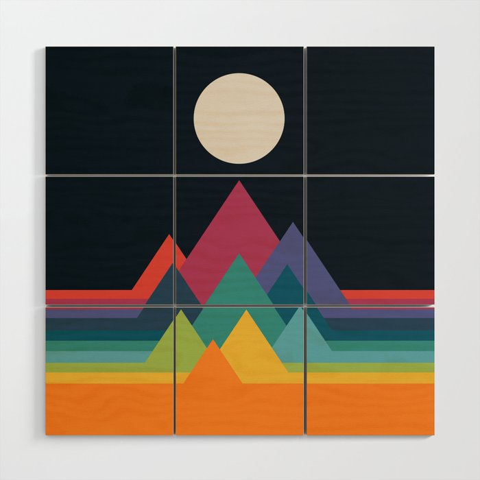 Whimsical Mountains Wood Wall Art Gallery Image 1