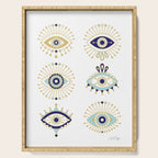 Evil Eye Collection on White Serving Tray Gallery Image 1
