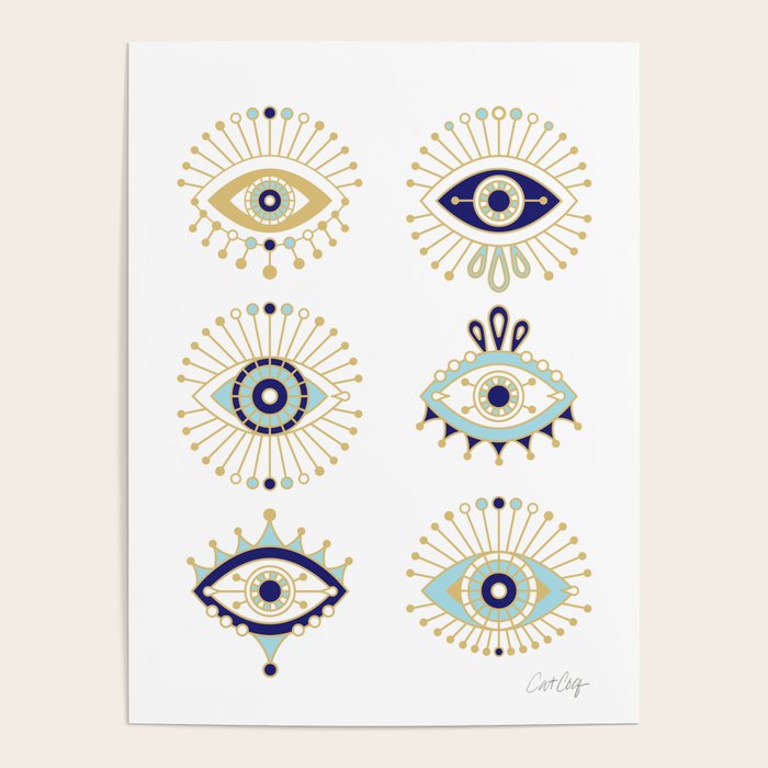 Evil Eye Collection on White Poster Gallery Image 4