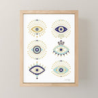 Evil Eye Collection on White Mini Art Print Gallery Image 1