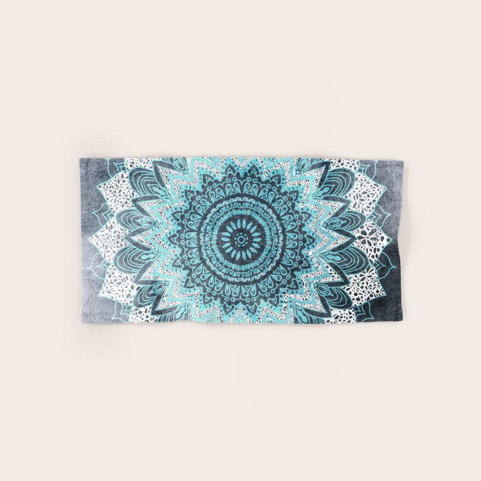 BOHOCHIC MANDALA IN BLUE Hand & Bath Towel Gallery Image 1