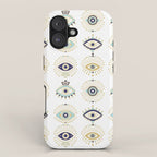 Evil Eye Collection on White iPhone Case Gallery Image 1