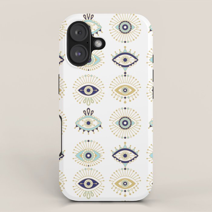 Evil Eye Collection on White iPhone Case Gallery Image 1