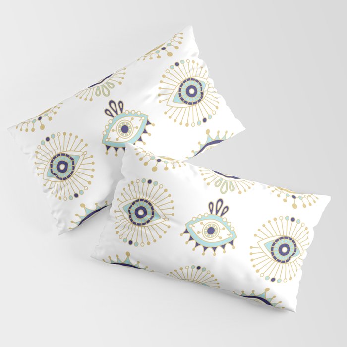 Evil Eye Collection on White Pillow Sham Gallery Image 4