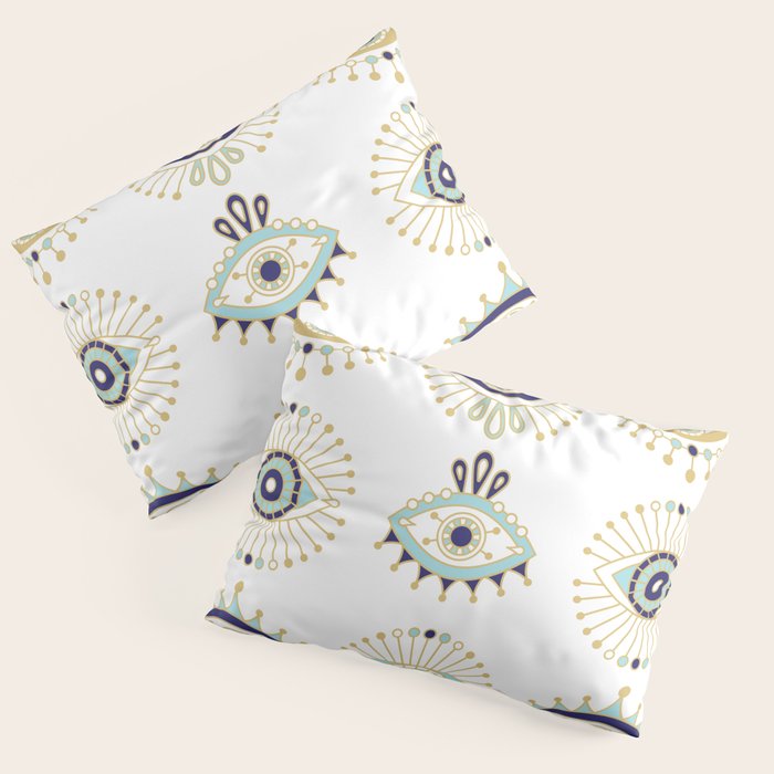 Evil Eye Collection on White Pillow Sham Gallery Image 3