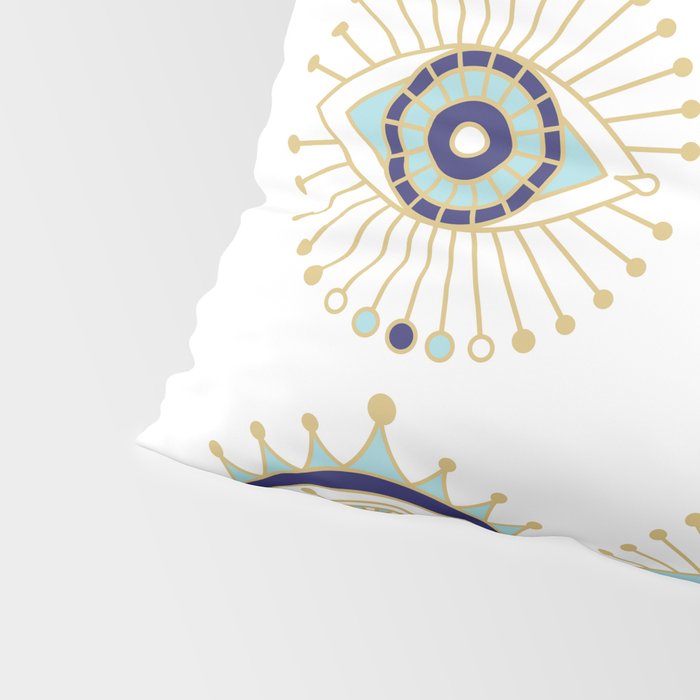 Evil Eye Collection on White Pillow Sham Gallery Image 4