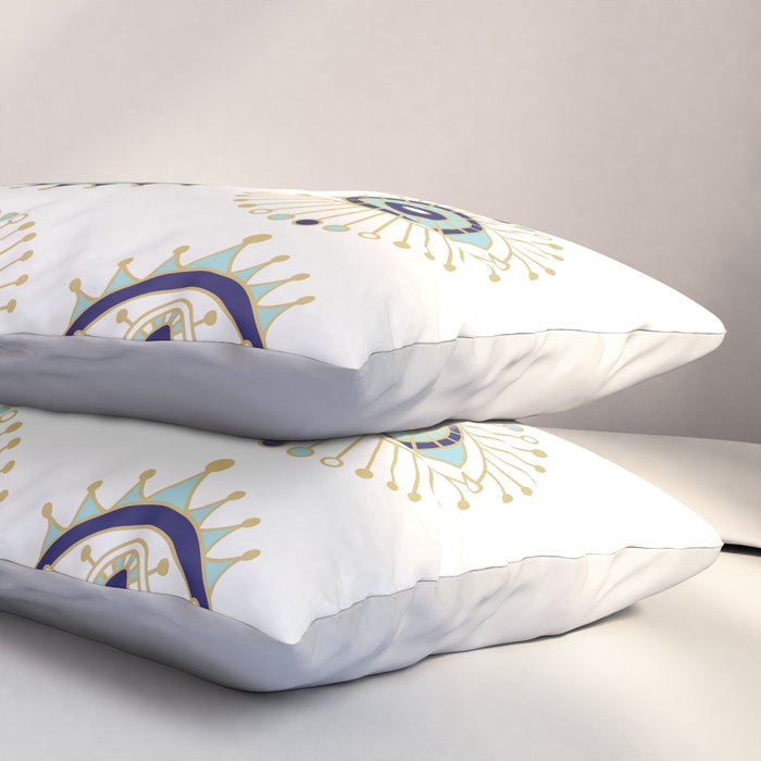 Evil Eye Collection on White Pillow Sham Gallery Image 3