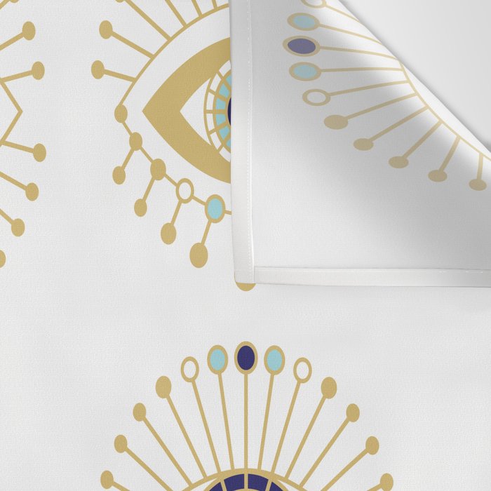 Evil Eye Collection on White Wall Tapestry Gallery Image 3