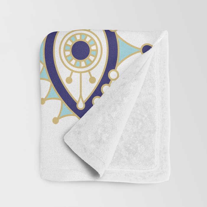 Evil Eye Collection on White Throw Blanket Gallery Image 3
