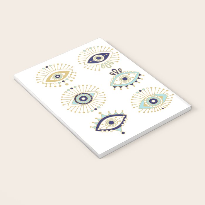 Evil Eye Collection on White Notebook Gallery Image 3