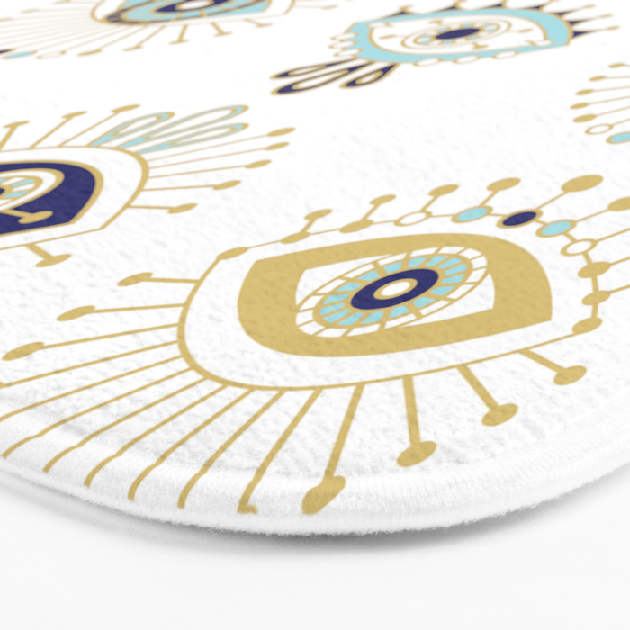 Evil Eye Collection on White Bath Mat Gallery Image 3