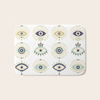Evil Eye Collection on White Bath Mat Gallery Image 1