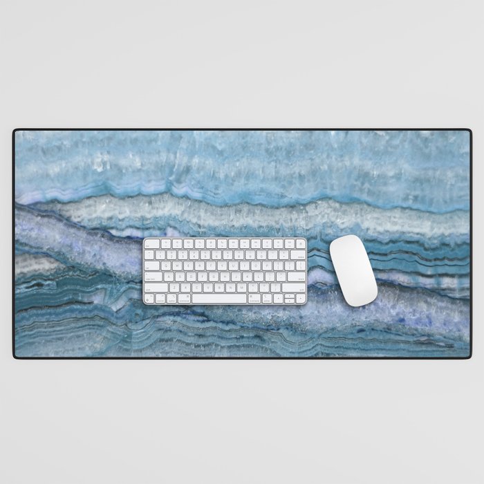 Mystic Stone Aqua Blue Desk Mat Gallery Image 1