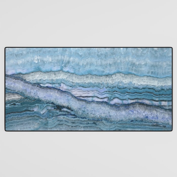 Mystic Stone Aqua Blue Desk Mat Gallery Image 3