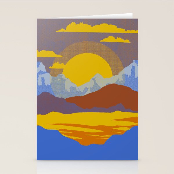 Mountain Sun Set Stationery Card Gallery Image 1