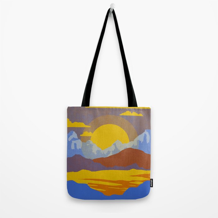 Mountain Sun Set Tote Bag Gallery Image 2