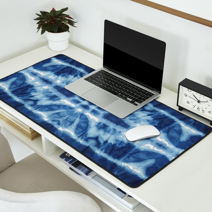 Tie Dye Blues Twos Desk Mat Gallery Image 2