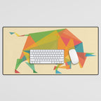 Fractal Geometric Bull Desk Mat Gallery Image 1
