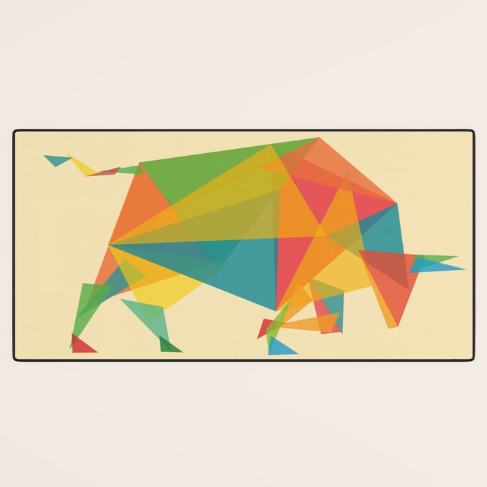 Fractal Geometric Bull Desk Mat Gallery Image 3