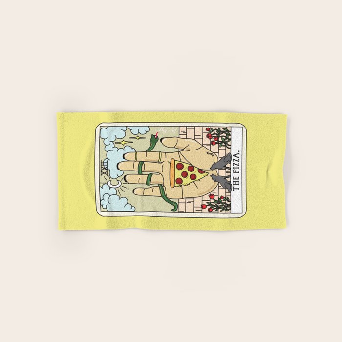 PIZZA READING (LIGHT) Bath Towel Gallery Image 1