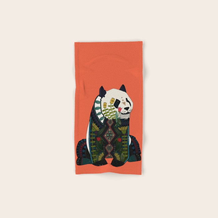 panda orange Bath Towel Gallery Image 1