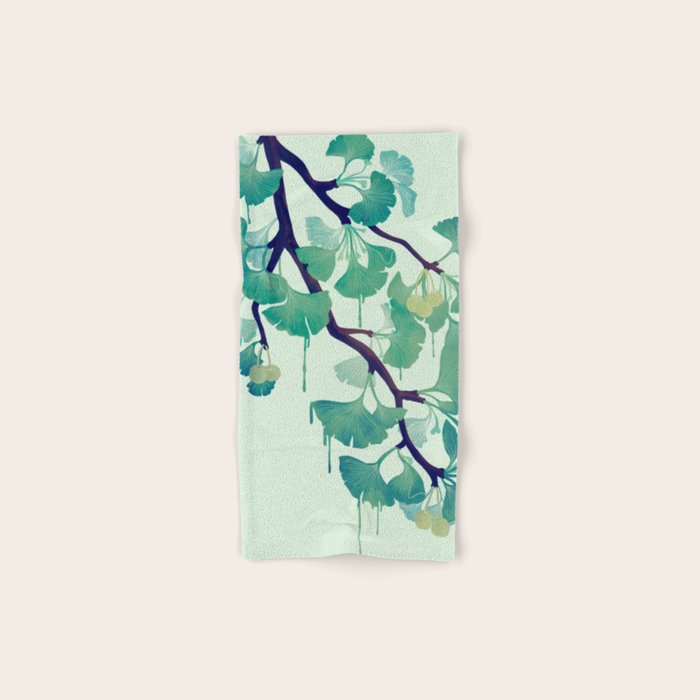 O Ginkgo (in Green) Bath Towel Gallery Image 1