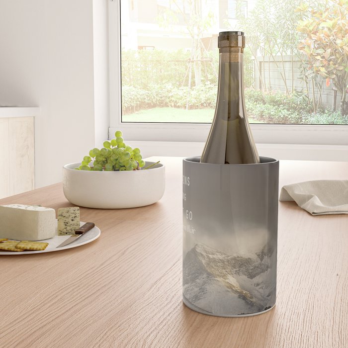 The Mountains are calling, and I must go.  John Muir. Vintage. Wine Chiller Gallery Image 4