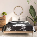 Black and White Brush Stroke Abstract Comforter Gallery Image 3