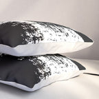 Black and White Brush Stroke Abstract Pillow Sham Gallery Image 3