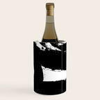 Black and White Brush Stroke Abstract Wine Chiller Gallery Image 2