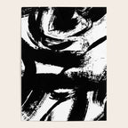 Black and White Brush Stroke Abstract Poster Gallery Image 4
