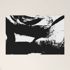 Black and White Brush Stroke Abstract Welcome Mat Gallery Image 1