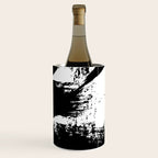 Black and White Brush Stroke Abstract Wine Chiller Gallery Image 3