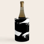 Black and White Brush Stroke Abstract Wine Chiller Gallery Image 1