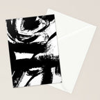 Black and White Brush Stroke Abstract Stationery Card Gallery Image 2