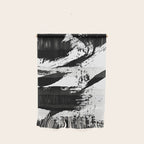 Black and White Brush Stroke Abstract Wall Hanging Gallery Image 1