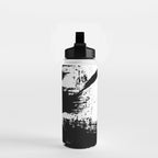 Black and White Brush Stroke Abstract Water Bottle Gallery Image 2