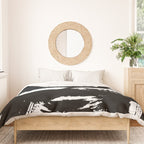 Black and White Brush Stroke Abstract Duvet Cover Gallery Image 3