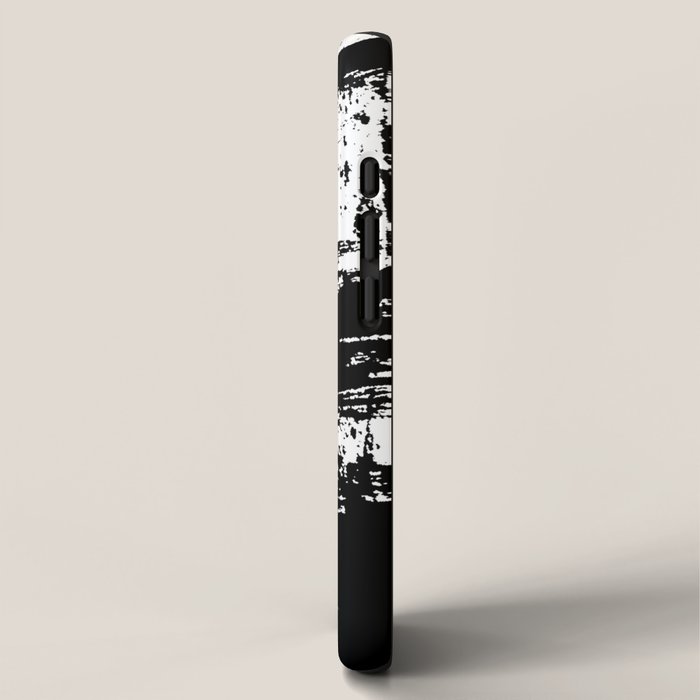 Black and White Brush Stroke Abstract iPhone Case Gallery Image 2