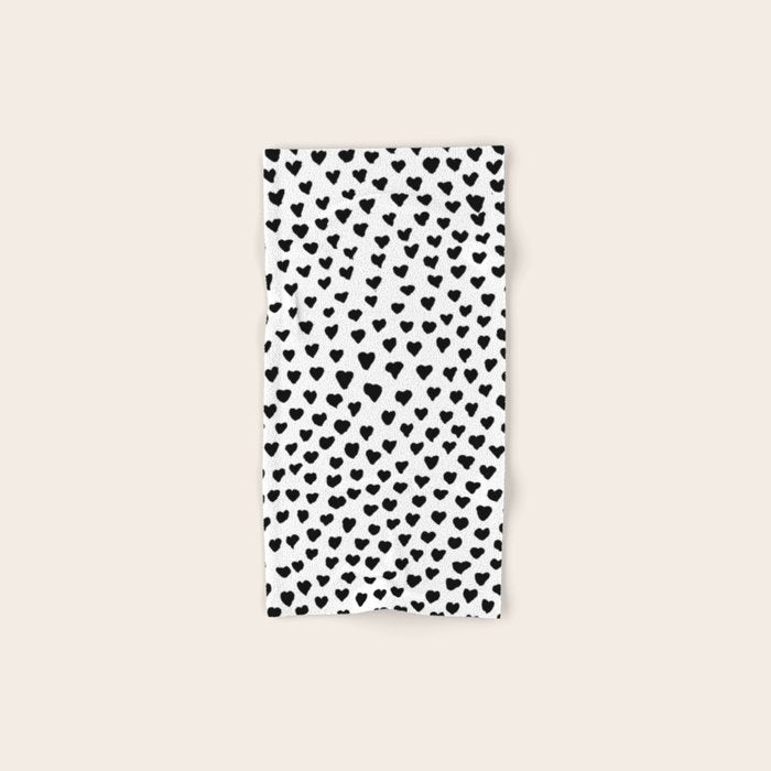 Black Heart Bath Towel Gallery Image 1