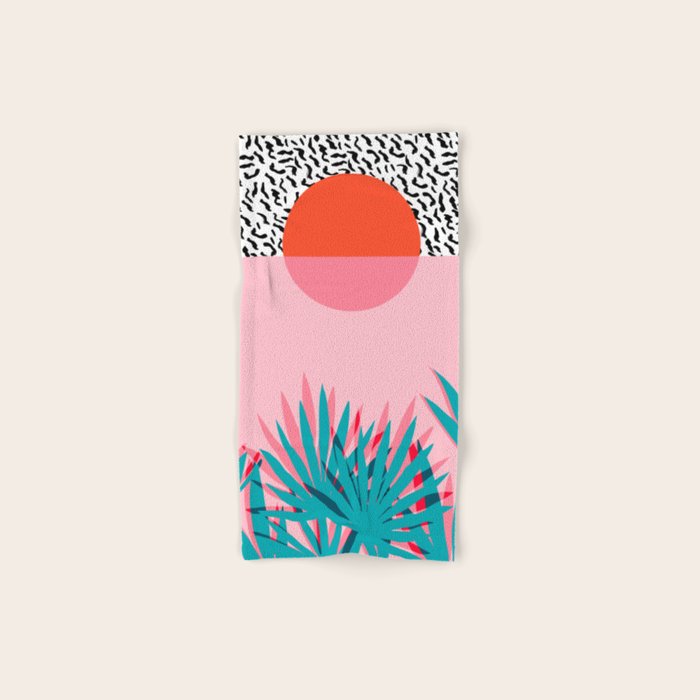 Whoa - palm sunrise southwest california palm beach sun city los angeles retro palm springs resort  Bath Towel Gallery Image 1