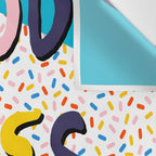 Check it - good vibes happy smiles fun modern memphis throwback art 1980's 80's 80s 1980s 1980 neon  Wall Tapestry Gallery Image 3