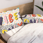 Check it - good vibes happy smiles fun modern memphis throwback art 1980's 80's 80s 1980s 1980 neon  Pillow Sham Gallery Image 2