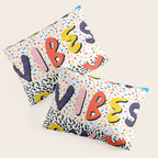 Check it - good vibes happy smiles fun modern memphis throwback art 1980's 80's 80s 1980s 1980 neon  Pillow Sham Gallery Image 3