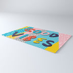 Check it - good vibes happy smiles fun modern memphis throwback art 1980's 80's 80s 1980s 1980 neon  Rug Gallery Image 3
