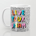 Ya Heard - 1980's throwback retro pattern memphis-style hipster bright colorful pop art minimal rad Coffee Mug Gallery Image 3